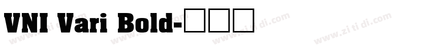 VNI Vari Bold字体转换